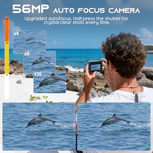 JDZ Compact Camera DC12 A02 56MP 4K 3:2 CMOS Digital Photography