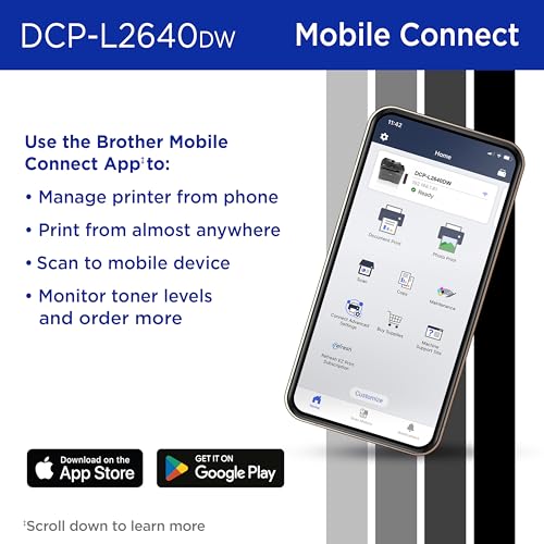 Brother DCPL2640DW Monochrome Laser Multifunction Printer 1200x1200 DPI 36 ppm Manual A4