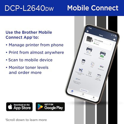 Brother DCPL2640DW Monochrome Laser Multifunction Printer 1200x1200 DPI 36 ppm Manual A4