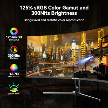 SANSUI 32 Inch ES-G32C1F FHD 1080p 240Hz LCD Monitor