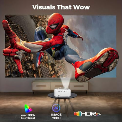 Lisowod 8" x 5" x 9" L61Pro Native 1080P Projector 4K Support LCD