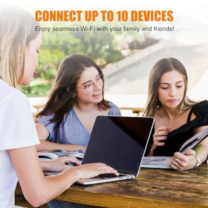 FIRSTNUM M4 Portable 4G LTE Mobile Hotspot, Wireless, White, Up to 10 Devices, Touch Control