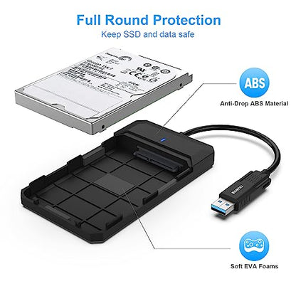 BENFEI 2.5 Inch SATA External Hard Drive Enclosure USB 3.2 Gen 1