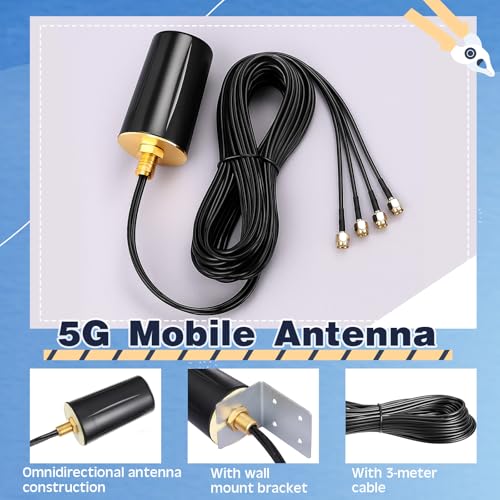 FairySandy 5 Pcs Coaxial Antenna QIA-FairySandy-1061 6000 MHz Indoor Outdoor SMA
