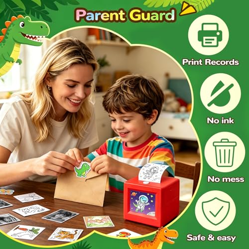 iHeartYard 2.4in Ai Magic Box Inkless 200DPI Monochrome Portable Printer