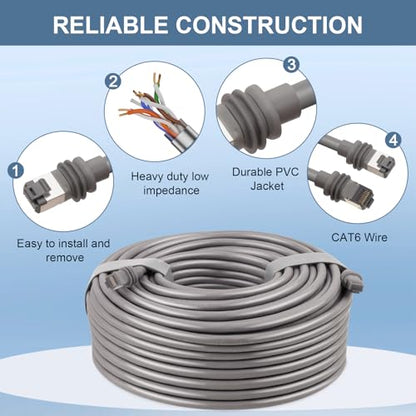 MOOKEERF 20FT Starlink Cable Gen 3 Ethernet Cat 6 2000Mbps