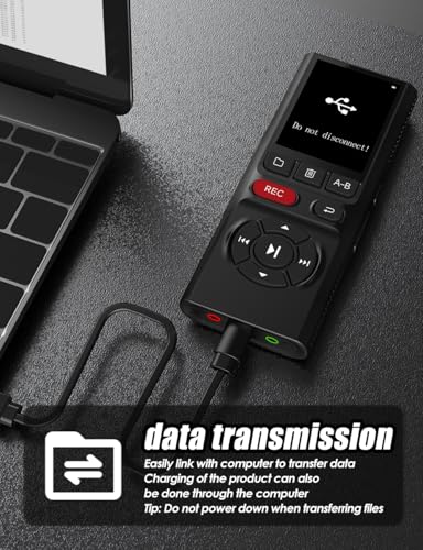 Jaswill 64GB A1 USB Digital Voice Recorder for Personal Computer