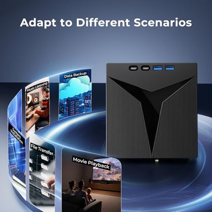 wintale 7 in 1 USB 3.0 Type-C External CD/DVD Drive B0FXWHQJD7