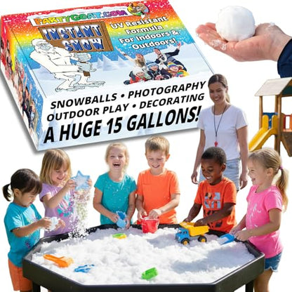 PARTY GOAT 39oz BSNOW1 Instant Snow Powder for Kids 3+ | 1920oz | Sensory Play, Science Experiments, Indoor & Outdoor