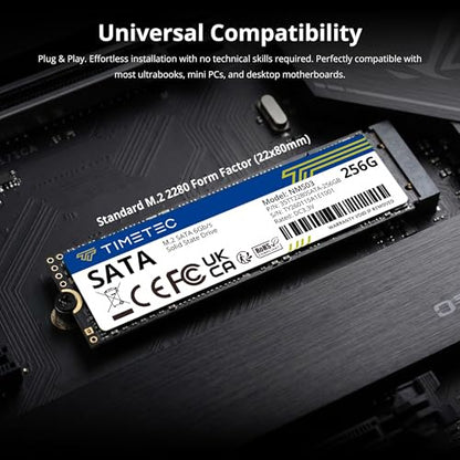 Timetec 256GB Solid State Drive SATA III 6Gb/s M.2 2280 JM600 Internal Storage