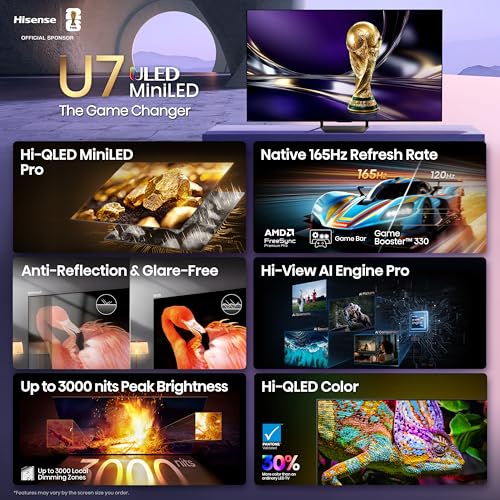 Hisense 75" U7SG 4K UHD 165Hz Hi-QLED MiniLED Pro Smart TV