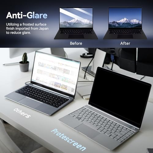 Protescreen 13.3 Inch Privacy Filter Compatible With Lenovo HP Dell Acer Asus, 16:9 Aspect Ratio, Matte Finish, Tempered Glass