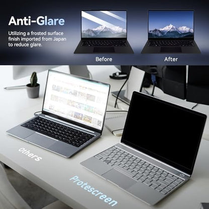 Protescreen 13.3 Inch Privacy Filter Compatible With Lenovo HP Dell Acer Asus, 16:9 Aspect Ratio, Matte Finish, Tempered Glass