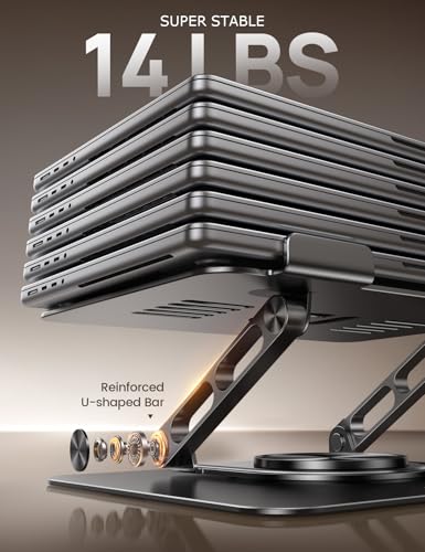 Lamicall Adjustable Laptop Stand STDL04-US-B Aluminum Small Desk Stand