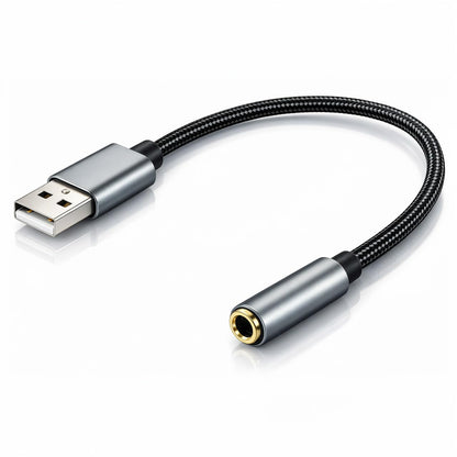 Smays USB 2.0 External Sound Card Compatible with Windows, Mac, Linux - Single Channel, 48 kHz