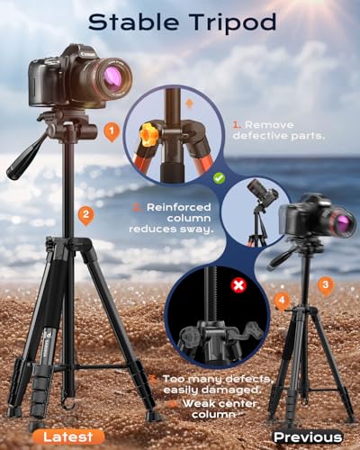 JOBFRI 73 Inches JOBFRI SAB265A Aluminum Tripod Stand