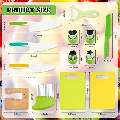Hilsoeet 13 Piece Montessori Kids Knife Set H29-13pcs Safe Toddler Kitchen Tools