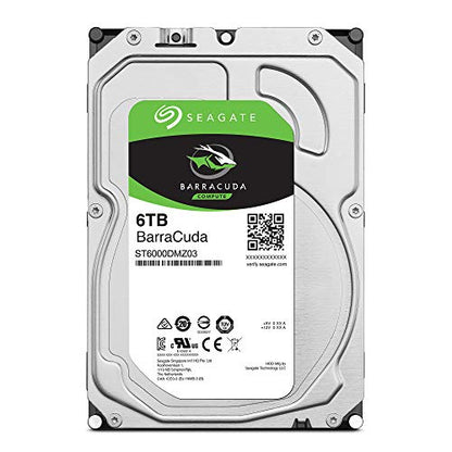 Seagate BarraCuda 6TB Internal Hard Drive ST6000DMZ03 SATA 6 Gb/s 5400 RPM 256MB Cache 3.5 Inch HDD