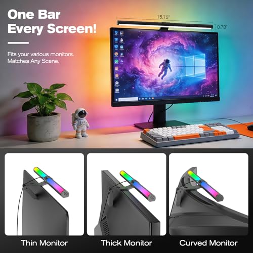 SAMPHON 15.75" SC03 LED Dimmable Monitor Light Bar 150 Lumens 5 Watts Table Mount
