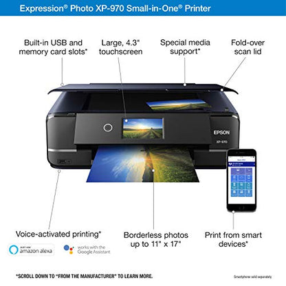 Epson Expression Photo XP-970 Inkjet Printer C11CH45201 600 x 1200 dpi Color Photo Printing