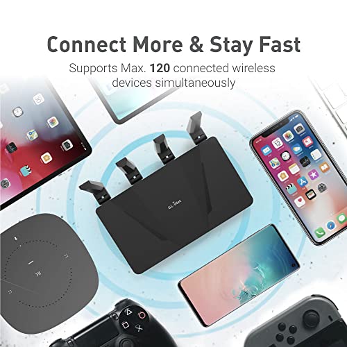 GL.iNet GL-AX1800 WiFi 6 Dual Band Router | 1.8 Gbps Data Rate | 5 Ethernet Ports | Supports 120 Devices