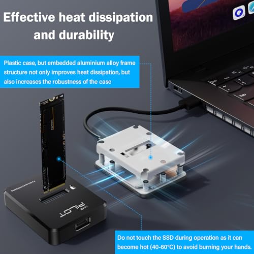 AMZPILOT M.2 NVMe SATA to USB C Docking Station Pilot SD03 PCIe 3.0 USB 3.2 Gen 2 Enclosure