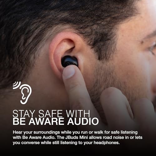 JLab IEUEBJBMINIRBLK124_1 Bluetooth 5.0 Wireless In-Ear Headphones No Jack Black