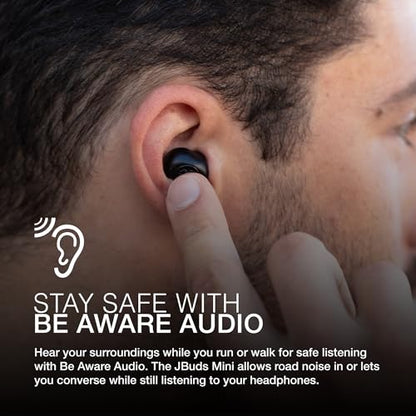 JLab IEUEBJBMINIRBLK124_1 Bluetooth 5.0 Wireless In-Ear Headphones No Jack Black