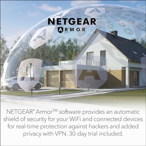NETGEAR CAX30-200NAS 802.11ax Dual-Band Wi-Fi Cable Modem Router 2.7 Gbps with 4 Ports