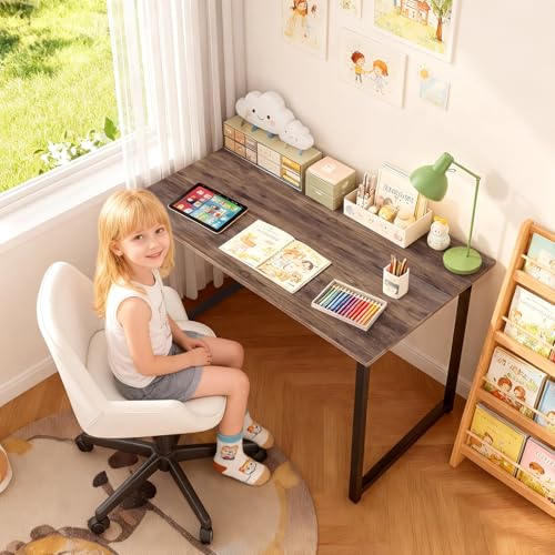 PayLessHere 32 Inch CD-H3250-Vintage Adjustable Modern Desk Computer Desk 3 Drawers Brown-toned