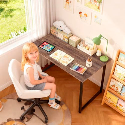 PayLessHere 32 Inch CD-H3250-Vintage Adjustable Modern Desk Computer Desk 3 Drawers Brown-toned