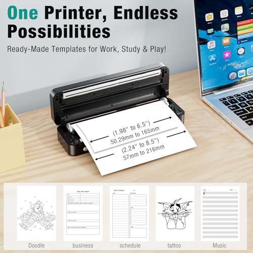 PEDOOLO 8.5 x 11 A40 Monochrome Thermal Printer 203 dpi