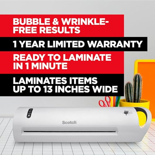 Scotch 13 inch Thermal Laminator TL1302X Specifications
