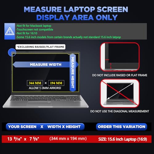 Magicmoon 15.6" Privacy Filter 1920x1080 16:9 Glossy/Matte