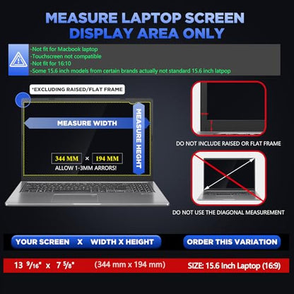 Magicmoon 15.6" Privacy Filter 1920x1080 16:9 Glossy/Matte