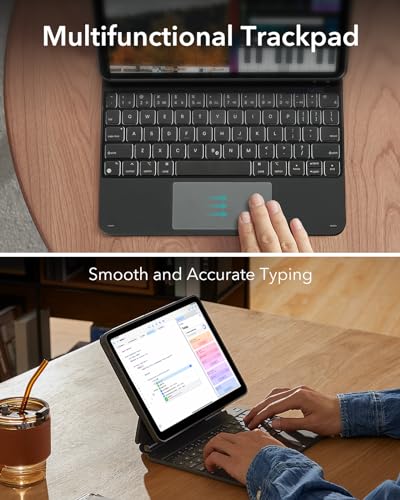 ESR iPad Air 11" Case with Keyboard Model 6B014 - Mechanical, QWERTY Keyboard, Bluetooth Connectivity, Flexible Layout
