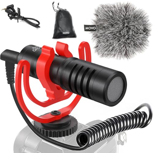 Movo 3.1" x 1.2" VXR10 Unidirectional Shotgun Microphone 1 Channel 18 KHz Frequency Response