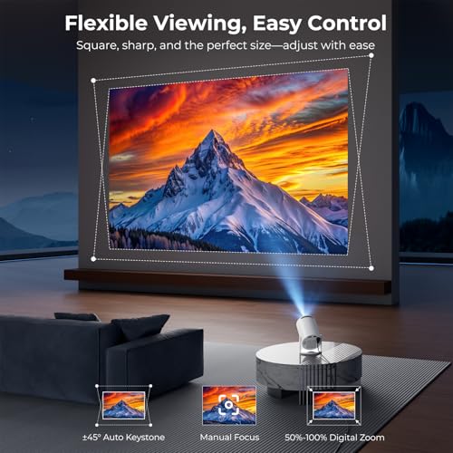 ClokoWe Mini Projector 4.37'x 7.17' Model HY300 Pro+ 1280 x 720 500 Lumen LED Portable