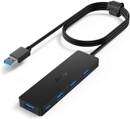 Aceele USB Hub 3.0 4-Port Multiport Expander with 4ft Cable, Model AC-T10