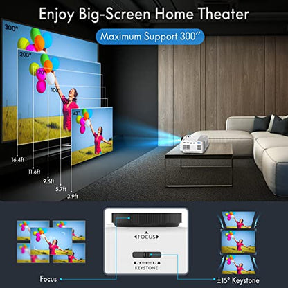 Visoud 12" x 5" x 12" V6 1920 x 1080 9500 Lumen LCD Portable Projector