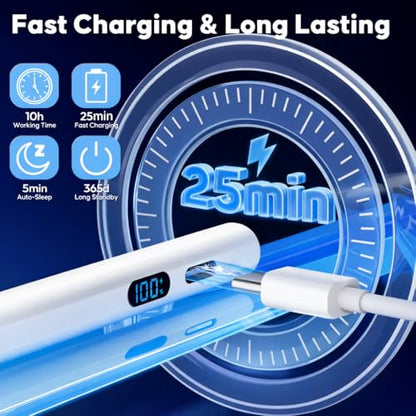 A-PCE iPad Stylus Pen SX029A White, Compatible with iPad 11/10/9/8/7/6th Gen, Air 5/4/3/M2/M3/M4, Pro 13/12.9/11, Mini 7/6/5th Gen