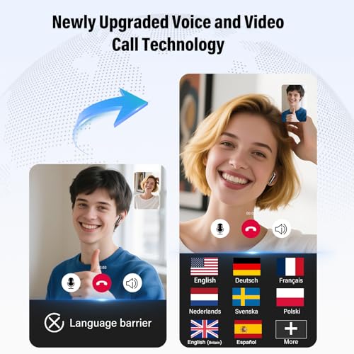 Thunelec BK01 Wireless Translator Earbuds Bluetooth 5.4 Active Noise Cancelling 48H Battery Life