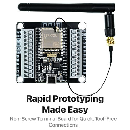 LONELY BINARY 3-Pack ESP32 External IPEX Antenna Edition Dual-Core MCU with Bluetooth and Wi-Fi Connectivity