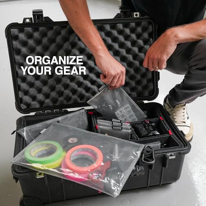 GOBAGS Multi-Size GBAirMulti-4 Clear Zipper Pouch 4 Count