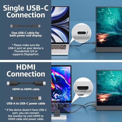 cocopar 15.6 Inch Y156FH7S 1920x1080 60Hz IPS LCD Portable Monitor