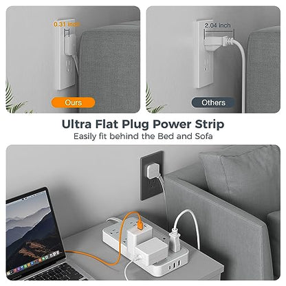 TESSAN 8 Outlets Power Strip Model TS-108-C 125V 15A Surge Protector