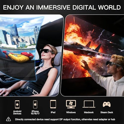 THIИKAЯ 160 Inches AiRABlack 3840x2160 120Hz Micro-OLED Video Display Glasses