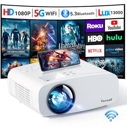Pericat 6.7" x 5.5" PJ108 Portable Projector 1920x1080 LCD