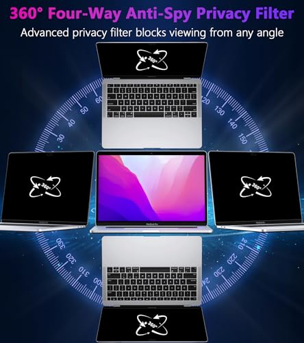 PYS 13.3 Inch Privacy Filter MACPRO13-400AGSI 4-Way Anti-Spy Matte Screen Protector