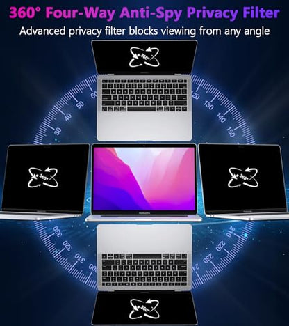 PYS 13.3 Inch Privacy Filter MACPRO13-400AGSI 4-Way Anti-Spy Matte Screen Protector